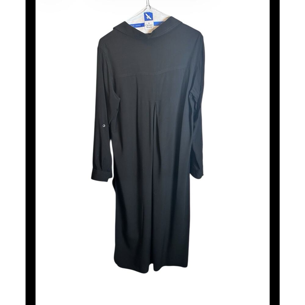 Savvi Easy Wear Maxi Dress Button Up Black Casual Size S - Picture 3 of 4